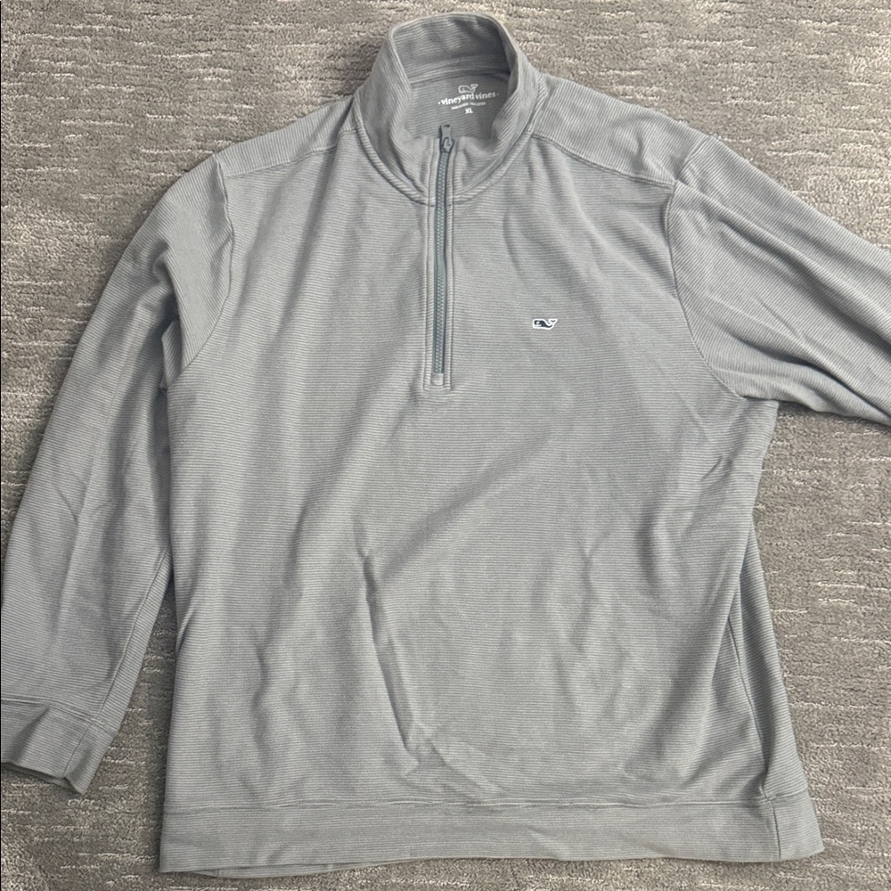 Vineyard Vines 100% Cotton ashes Shirt Quarter-Zip Pullover - Heather Gray